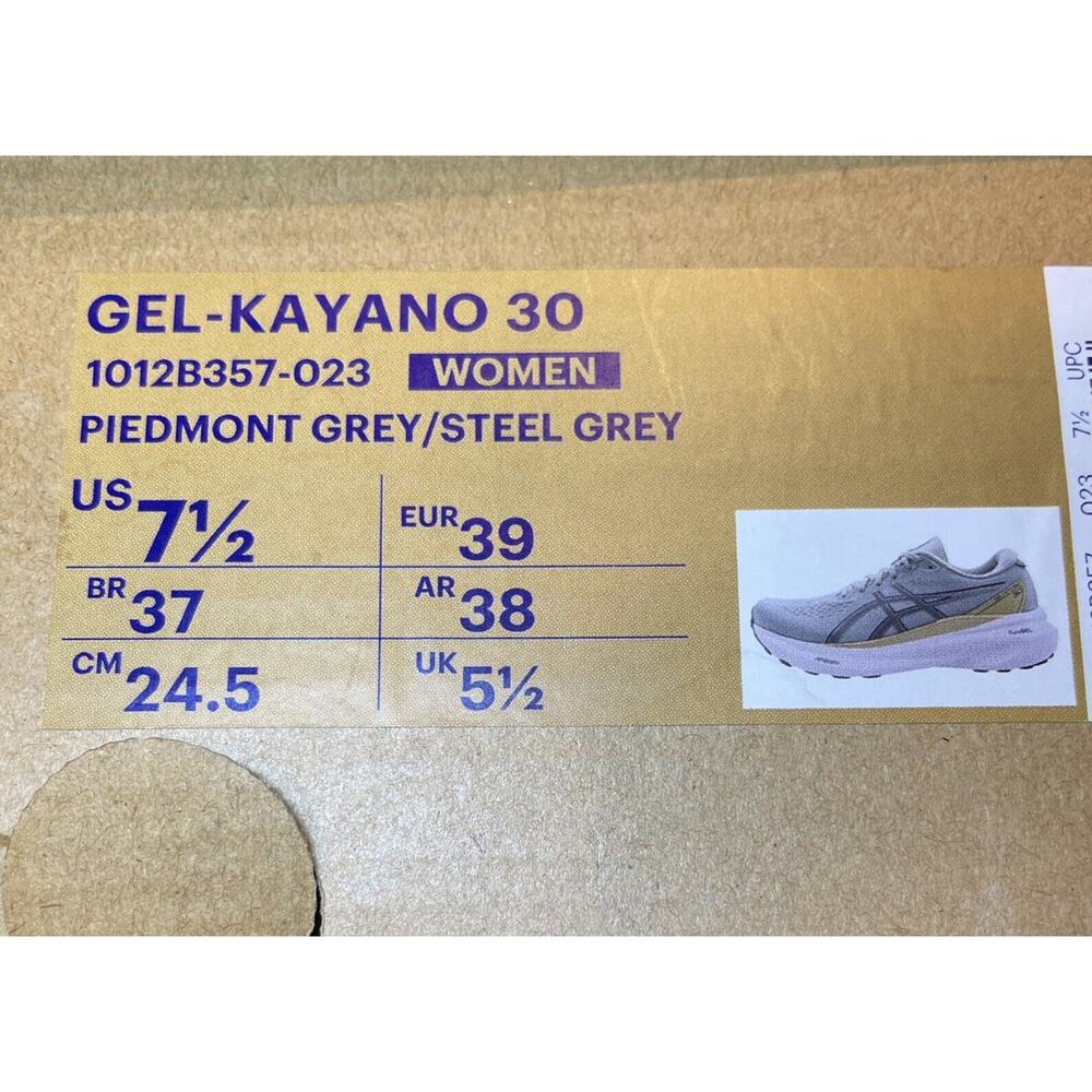 ASICS Gel Kayano Gray Gold Running Shoes Womens Size 7.5 Fast Shipping - Picture 11 of 11